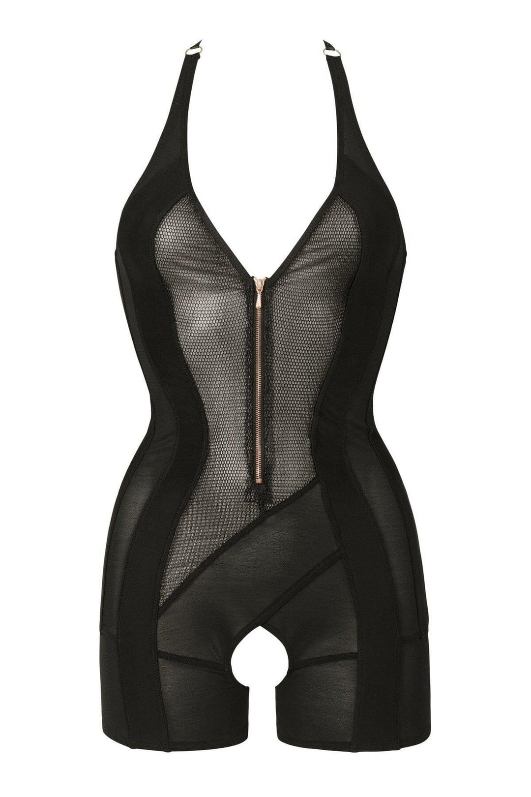 Patrice Brand SS August Fetish Shaping Bodysuit in Black Lycra from SexyShoes.com
