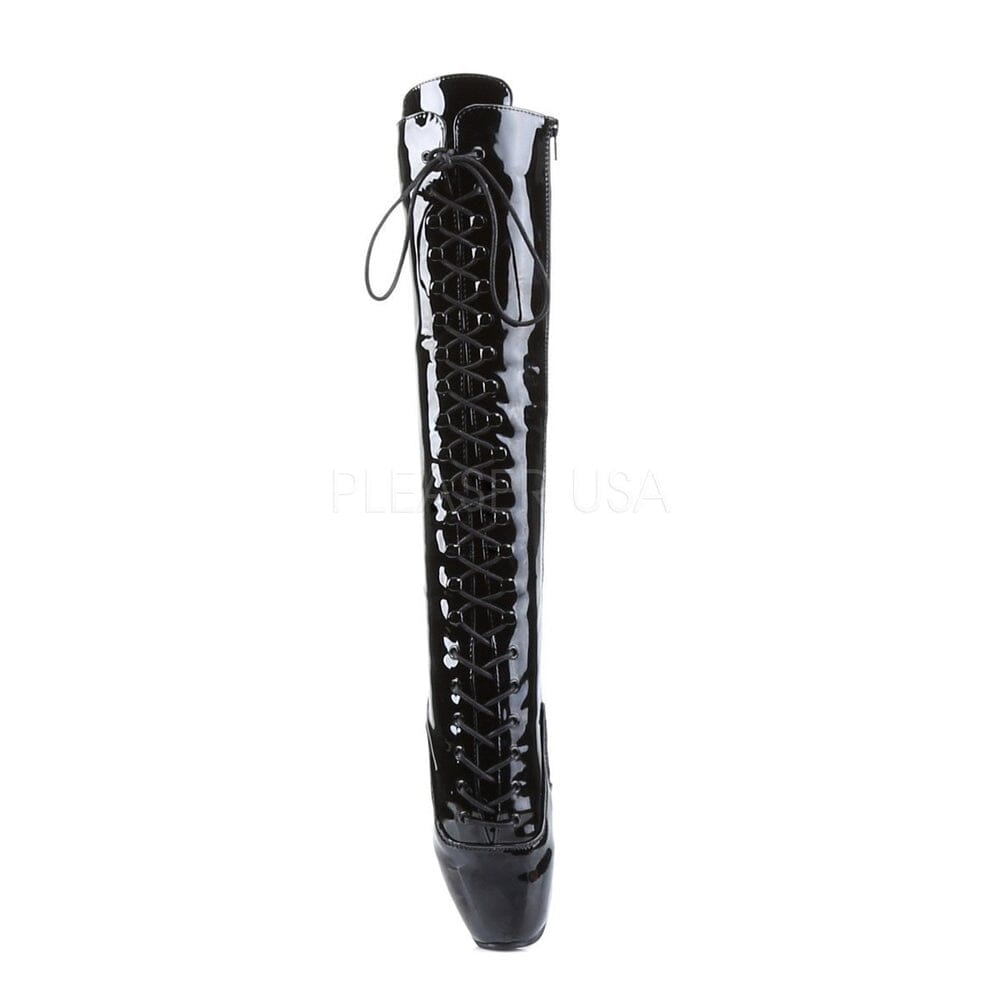 SS-BALLET-2020 Ballet Knee Boot | Black Patent-Footwear-Pleaser Brand-Black-11-Patent-SEXYSHOES.COM