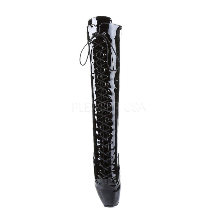 SS-BALLET-2020 Ballet Knee Boot | Black Patent-Footwear-Pleaser Brand-Black-11-Patent-SEXYSHOES.COM