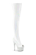 BEJEWELED-3011-7 White Patent Thigh Boot