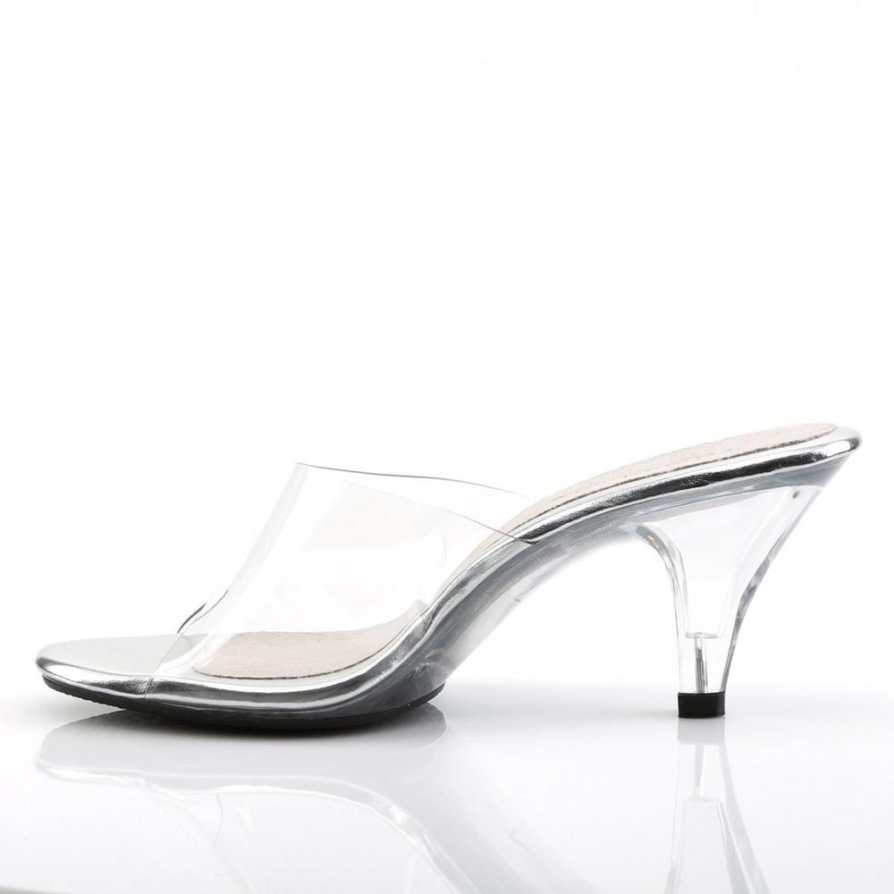 SS-BELLE-301 Bootie | Clear Vinyl-Footwear-Pleaser Brand-Clear-11-Vinyl-SEXYSHOES.COM