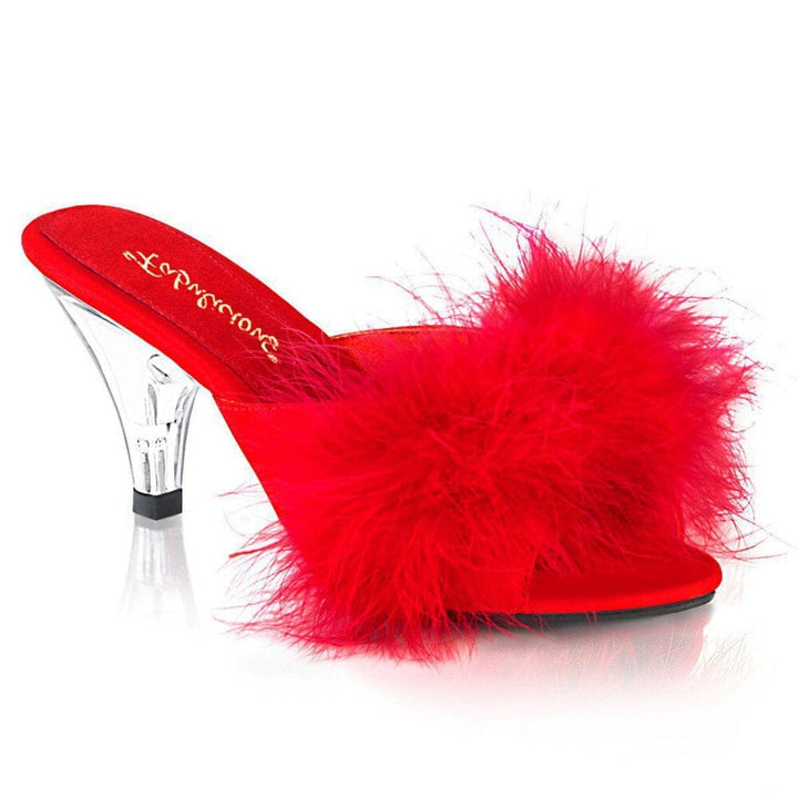 SS-BELLE-301F Slide | Red Faux Leather-Footwear-Pleaser Brand-Red-5-Faux Leather-SEXYSHOES.COM