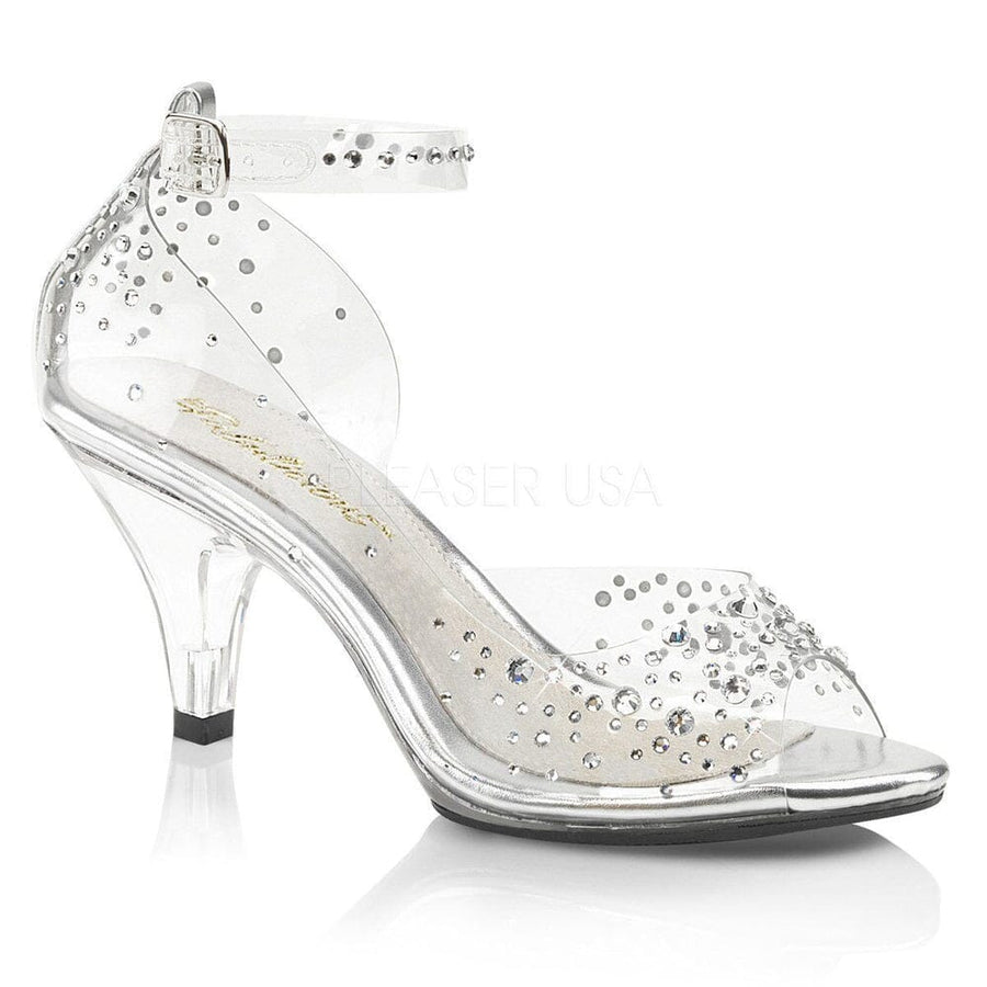Pleaser Brand SS BELLE 330RS Sandal in Clear Vinyl from SexyShoes.com