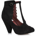 SS-Bettie Page Vio Vintage Pump  | Black Faux Leather