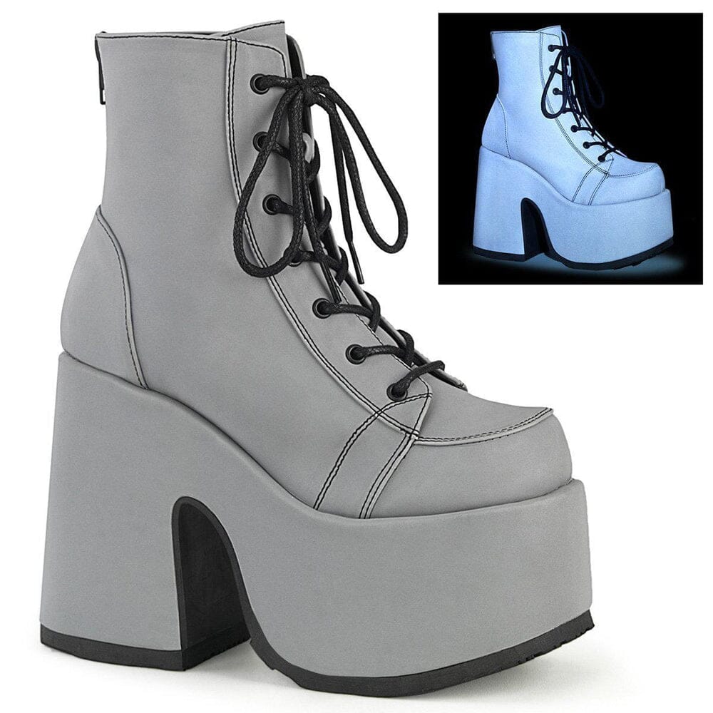 SS-CAMEL-203 Ankle Boot | Grey Faux Leather-Footwear-Pleaser Brand-Grey-8-Faux Leather-SEXYSHOES.COM