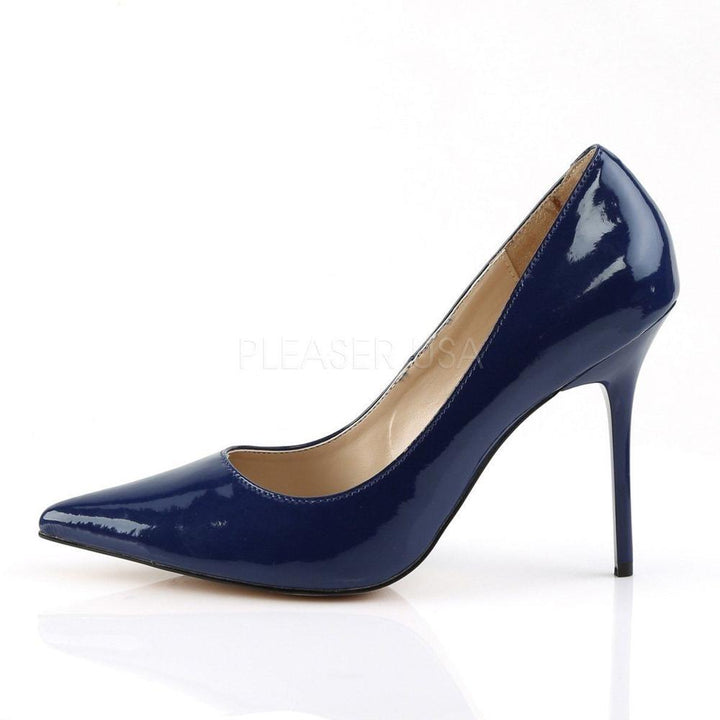 SS-CLASSIQUE-20 Pump | Blue Patent-Footwear-Pleaser Brand-Blue-13-Patent-SEXYSHOES.COM