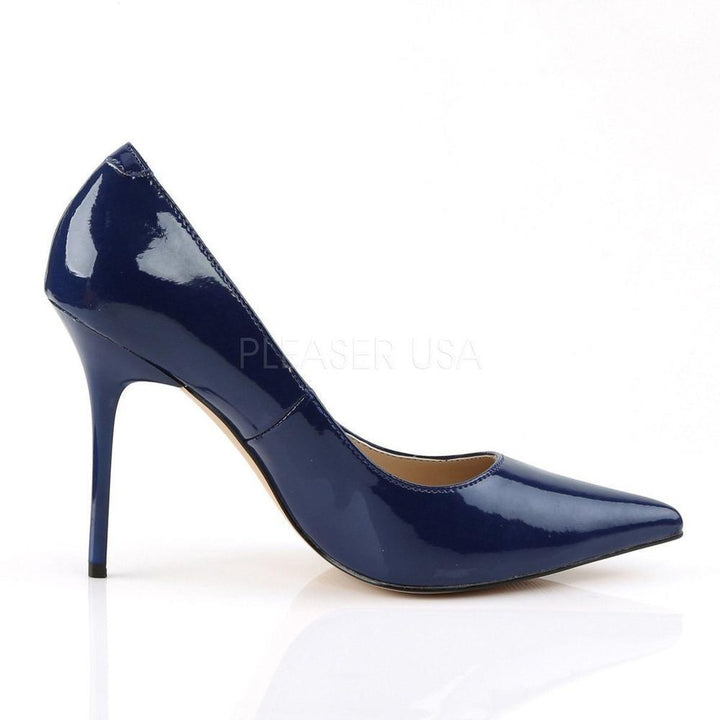 SS-CLASSIQUE-20 Pump | Blue Patent-Footwear-Pleaser Brand-Blue-13-Patent-SEXYSHOES.COM