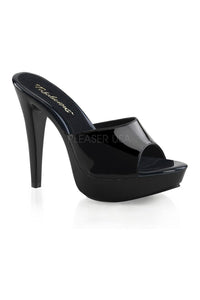 Fabulicious COCKTAIL-501 Platform Slide in Black Patent from SexyShoes.com