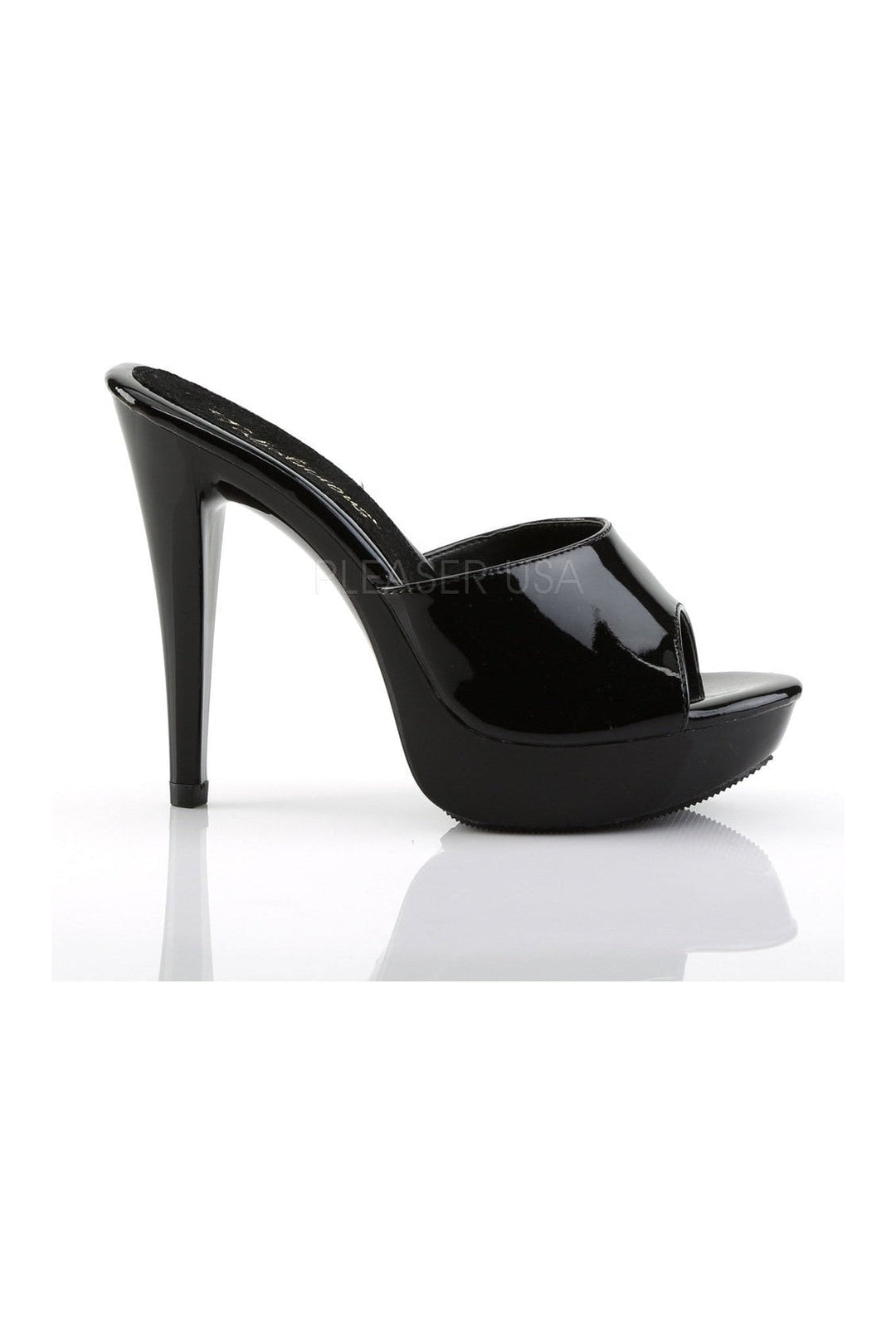 Fabulicious COCKTAIL-501 Platform Slide in Black Patent