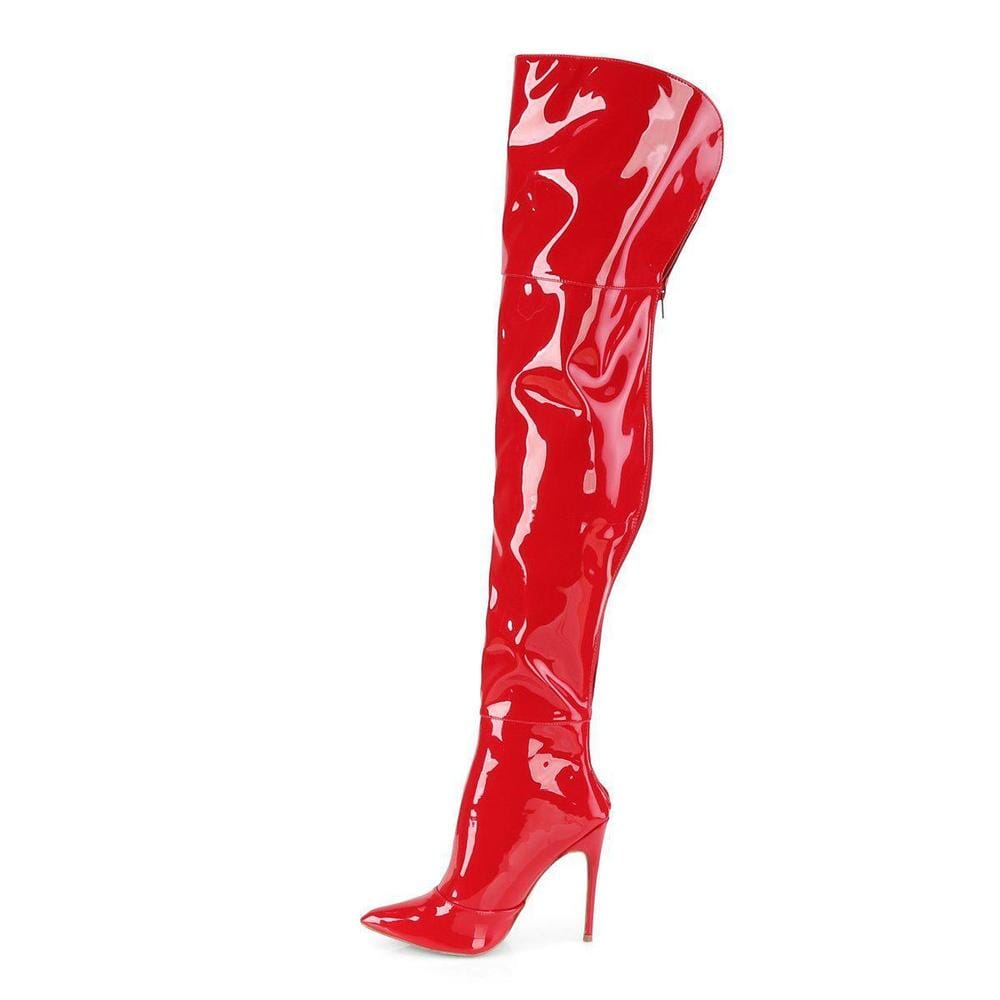 SS-COURTLY-3012 Thigh Boot | Red Patent-Footwear-Pleaser Brand-Red-11-Patent-SEXYSHOES.COM