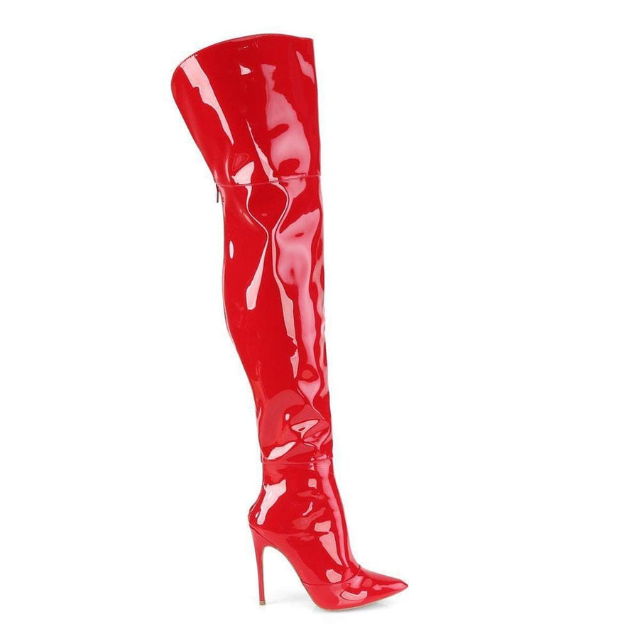 SS-COURTLY-3012 Thigh Boot | Red Patent-Footwear-Pleaser Brand-Red-11-Patent-SEXYSHOES.COM