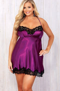 SS-Charmeuse and lace Chemise