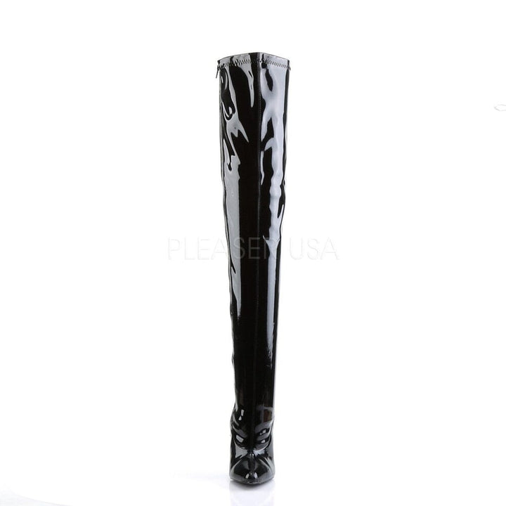 SS-DAGGER-3000 Thigh Boot | Black Patent-Footwear-Pleaser Brand-Black-10-Patent-SEXYSHOES.COM