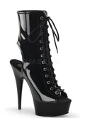 DELIGHT-1016 Platform Boot  | Black Patent