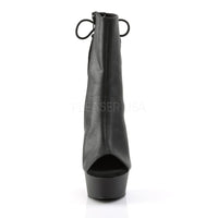 Pleaser Brand SS DELIGHT 1018 Platform Boot in Black Faux Leather