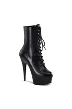 SS-DELIGHT-1020 Platform Boot  | Black Genuine Leather