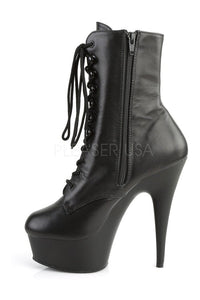 Pleaser DELIGHT-1020 Platform Boot in Black Genuine Leather