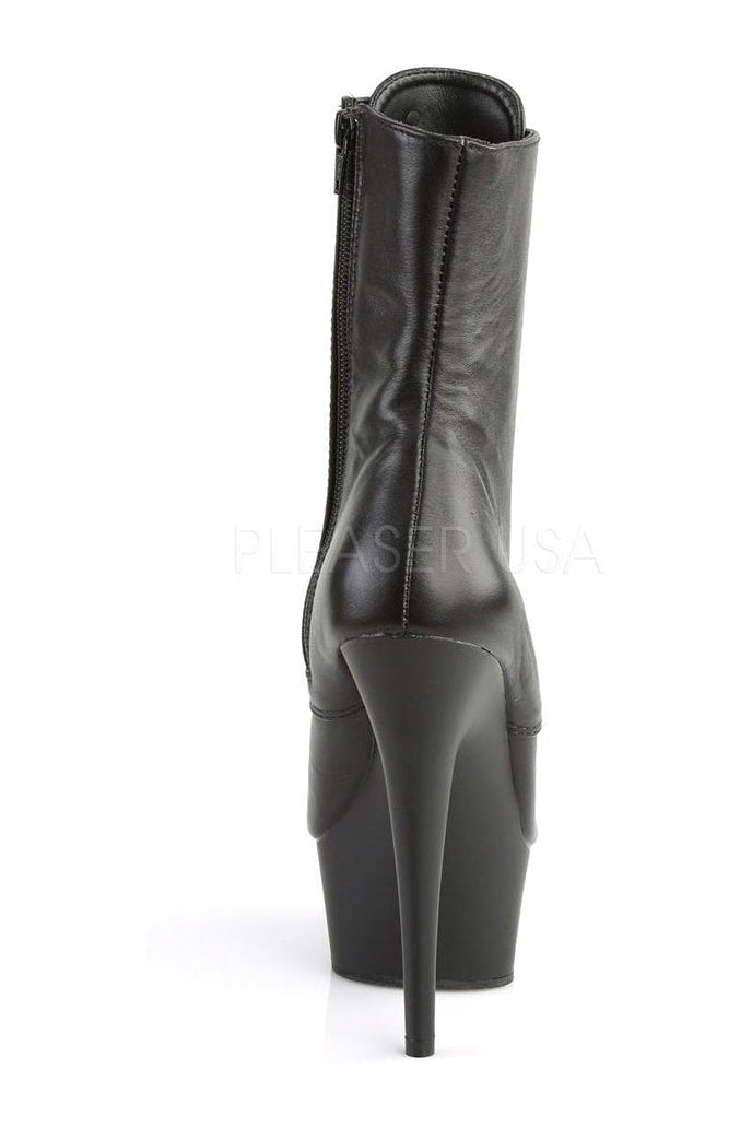 Pleaser DELIGHT-1020 Platform Boot in Black Genuine Leather