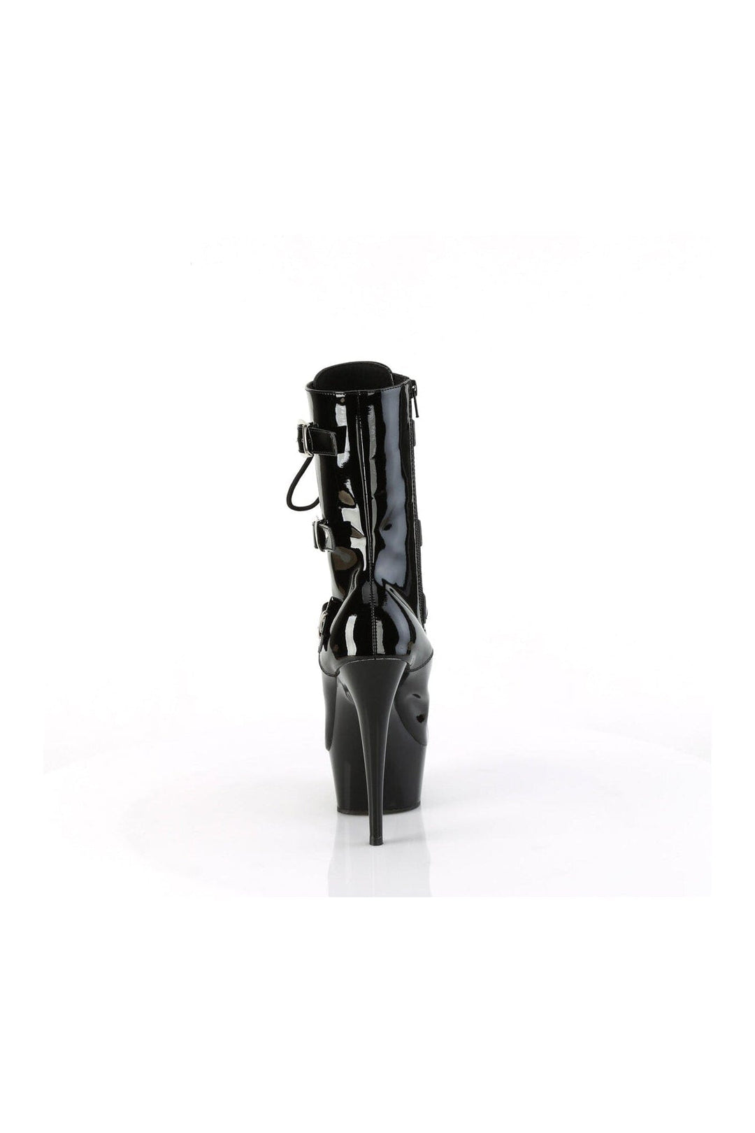 Pleaser DELIGHT-1043 Black Patent Ankle Boot in Black Patent