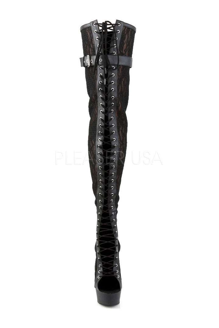 DELIGHT-3025ML Platform Boot  | Black Mesh