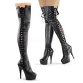 SS-DELIGHT-3050 Platform Boot  | Black Faux Leather