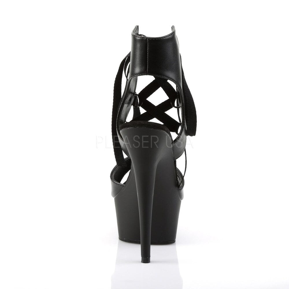 SS-DELIGHT-600-14 Platform Sandal | Black Faux Leather-Footwear-Pleaser Brand-Black-10-Faux Leather-SEXYSHOES.COM