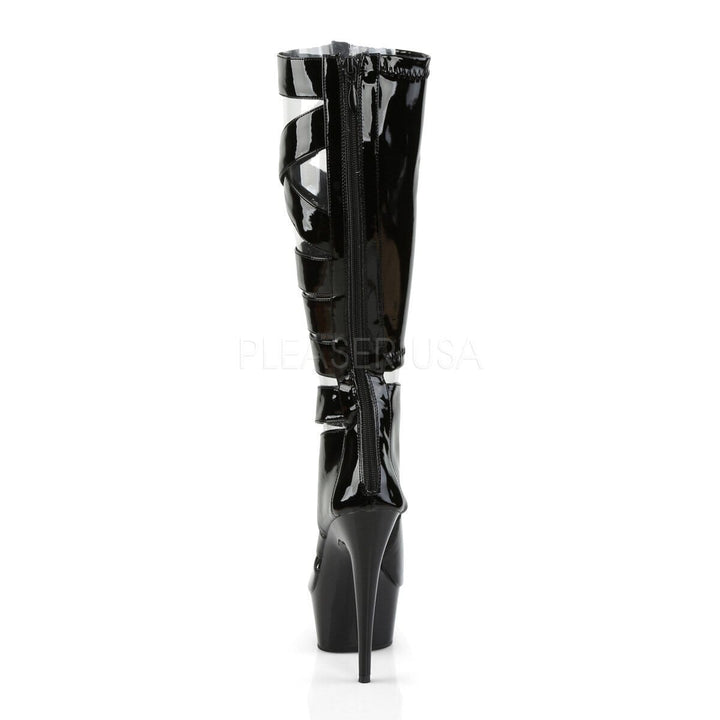 SS-DELIGHT-600-49 Platform Boot | Black Patent-Footwear-Pleaser Brand-Black-11-Patent-SEXYSHOES.COM