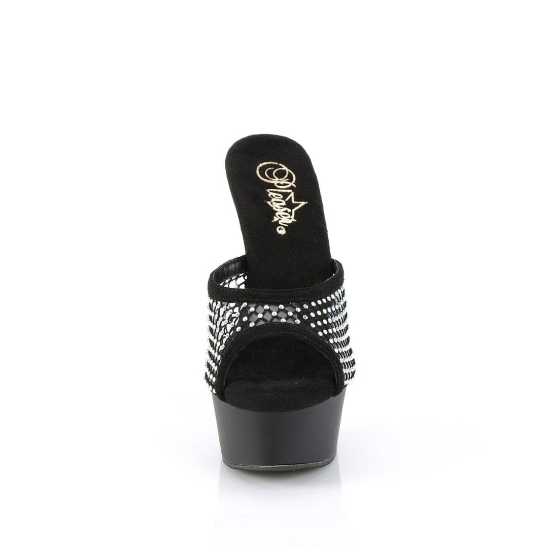 SS-DELIGHT-601-6RM Slide | Black Faux Suede-Footwear-Pleaser Brand-Black-5-Faux Suede-SEXYSHOES.COM