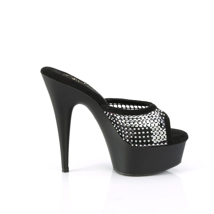 SS-DELIGHT-601-6RM Slide | Black Faux Suede-Footwear-Pleaser Brand-Black-5-Faux Suede-SEXYSHOES.COM