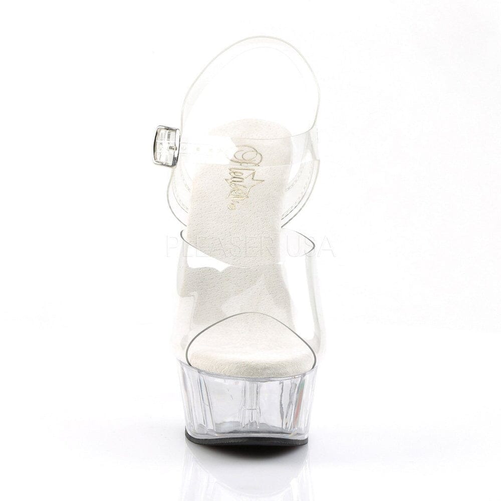 SS-DELIGHT-608 Platform Sandal | Clear Vinyl-Footwear-Pleaser Brand-Clear-7-Vinyl-SEXYSHOES.COM