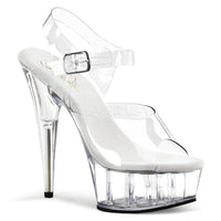 Pleaser Brand SS DELIGHT 608 Platform Sandal in Clear Vinyl from SexyShoes.com