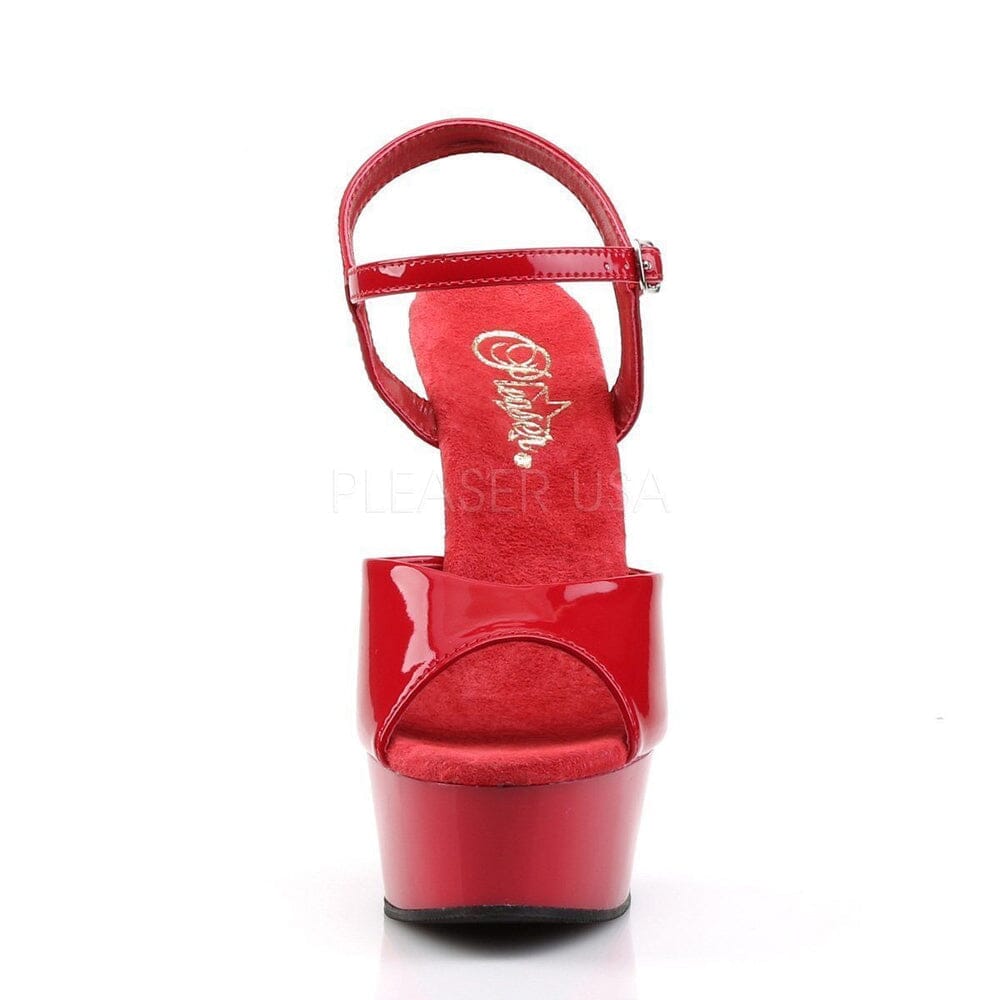SS-DELIGHT-609 Platform Sandal | Red Patent-Footwear-Pleaser Brand-Red-5-Patent-SEXYSHOES.COM