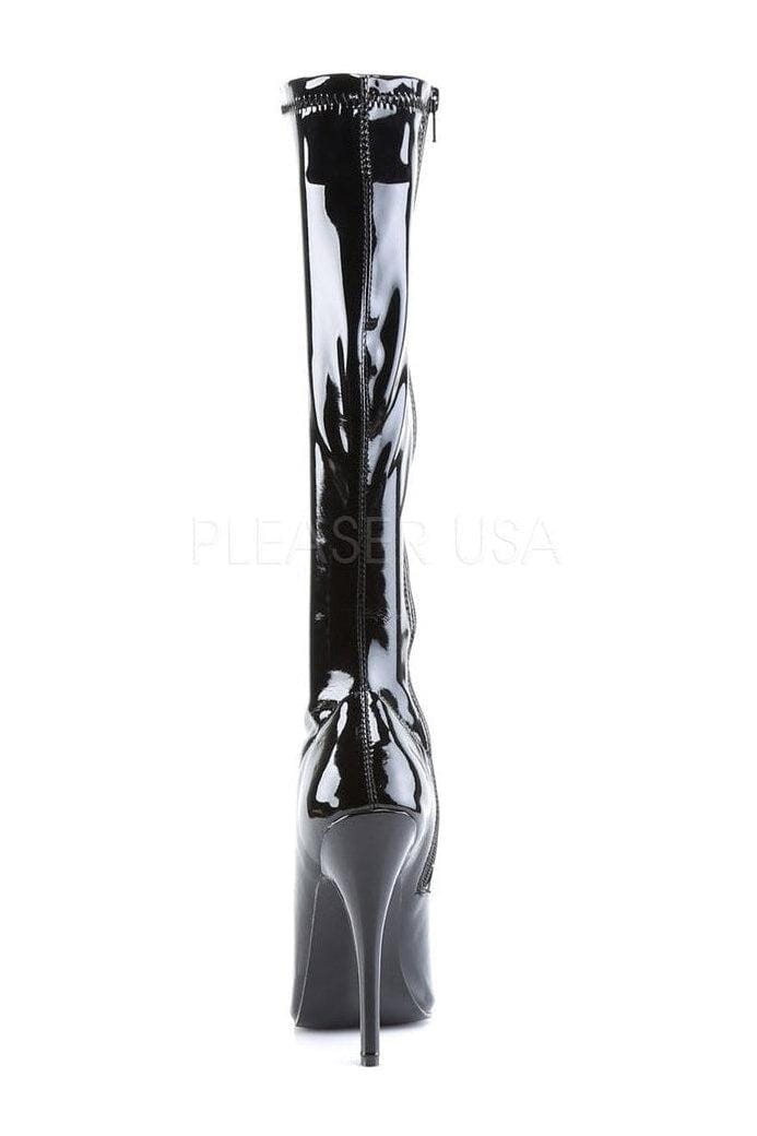 DOMINA-2000 Knee Boot | Black Patent-Devious-Knee Boots-SEXYSHOES.COM
