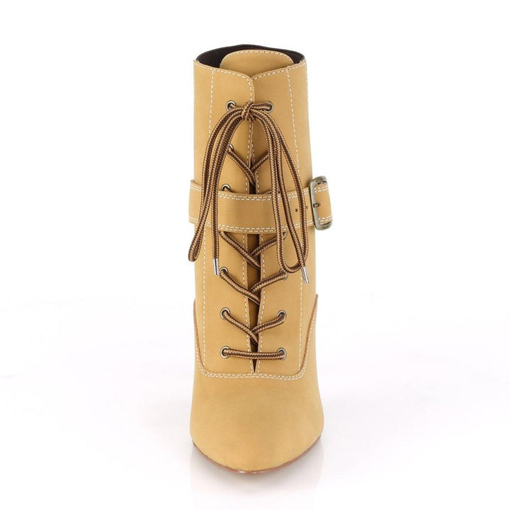 SS-DREAM-1022 Ankle Boot | Black Faux Leather-Footwear-Pleaser Brand-Bone-14-Faux Nubuck-SEXYSHOES.COM