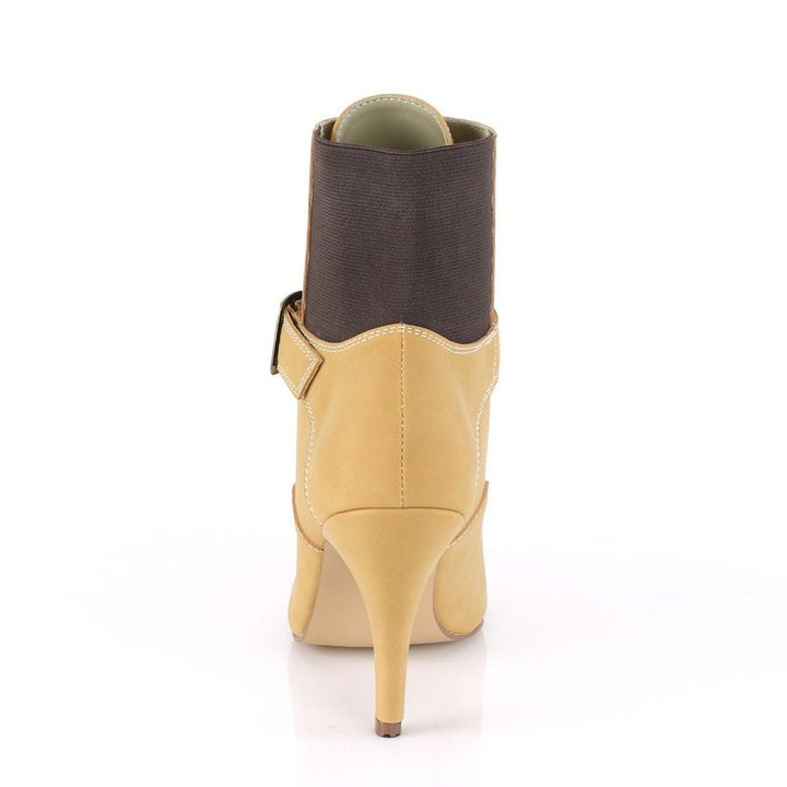SS-DREAM-1022 Ankle Boot | Black Faux Leather-Footwear-Pleaser Brand-Bone-14-Faux Nubuck-SEXYSHOES.COM