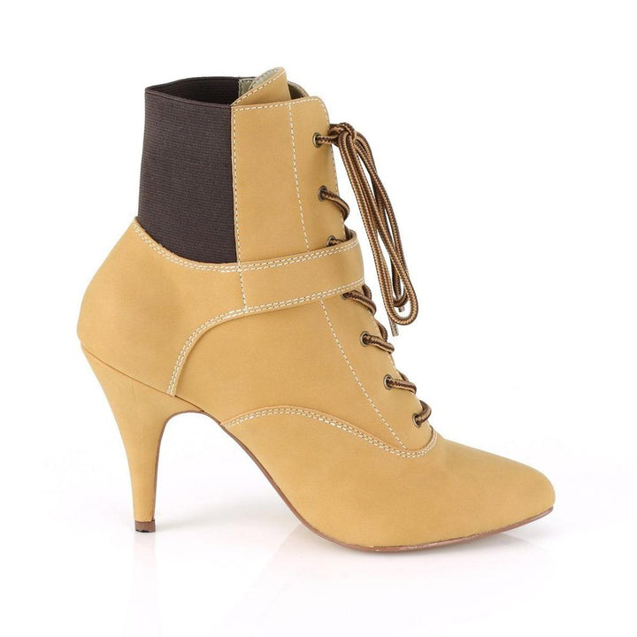SS-DREAM-1022 Ankle Boot | Black Faux Leather-Footwear-Pleaser Brand-Bone-14-Faux Nubuck-SEXYSHOES.COM