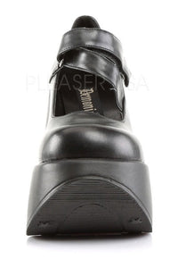 DYNAMITE-03 Demonia Wedge | Black Faux Leather-Demonia-Lolitas-SEXYSHOES.COM
