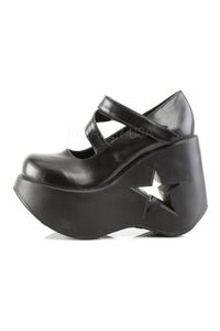 DYNAMITE-03 Demonia Wedge | Black Faux Leather-Demonia-Lolitas-SEXYSHOES.COM