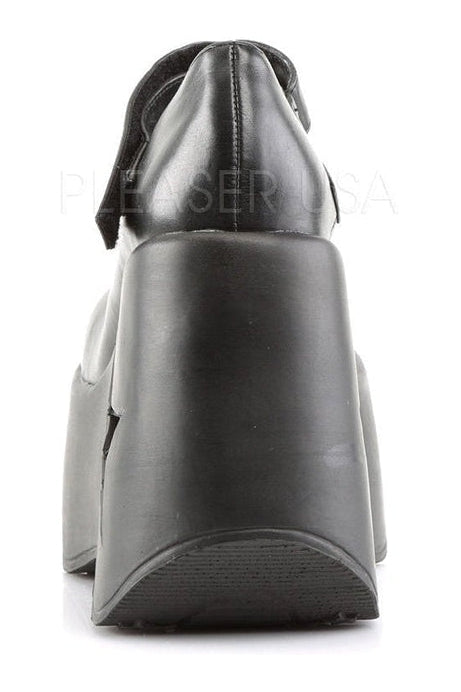 DYNAMITE-03 Demonia Wedge | Black Faux Leather-Demonia-Lolitas-SEXYSHOES.COM