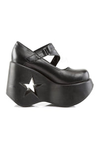 DYNAMITE-03 Demonia Wedge | Black Faux Leather-Demonia-Lolitas-SEXYSHOES.COM