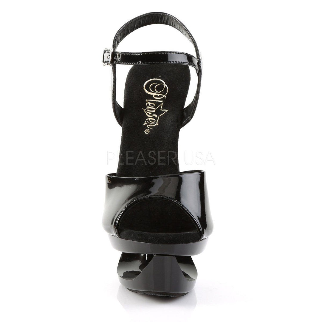 SS-ECLIPSE-609 Platform Sandal | Black Patent-Footwear-Pleaser Brand-Black-11-Patent-SEXYSHOES.COM