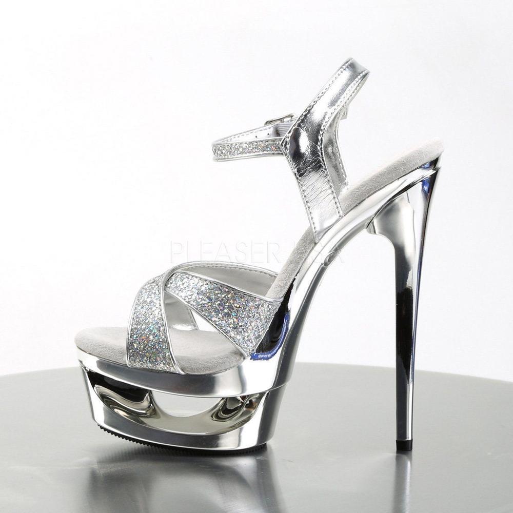 SS-ECLIPSE-619G Platform Sandal | Silver Glitter-Footwear-Pleaser Brand-Silver-5-Glitter-SEXYSHOES.COM