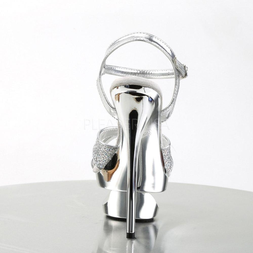 SS-ECLIPSE-619G Platform Sandal | Silver Glitter-Footwear-Pleaser Brand-Silver-5-Glitter-SEXYSHOES.COM