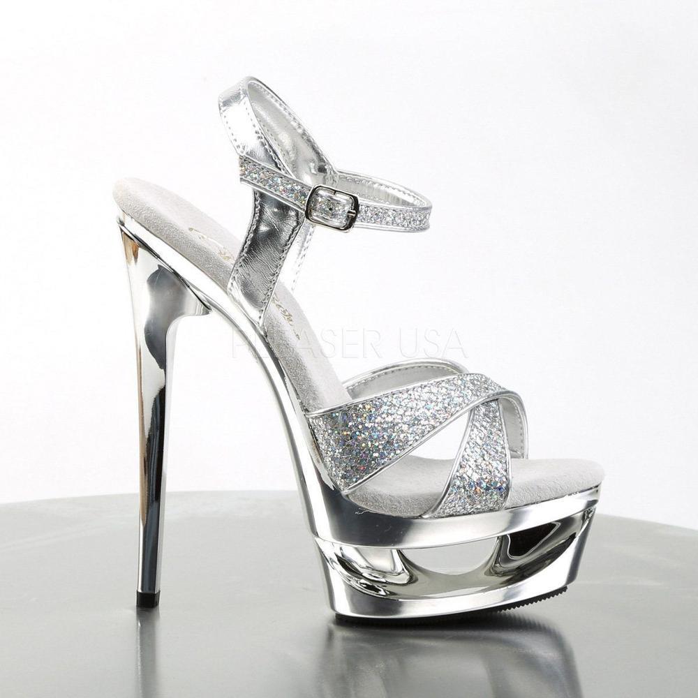 SS-ECLIPSE-619G Platform Sandal | Silver Glitter-Footwear-Pleaser Brand-Silver-5-Glitter-SEXYSHOES.COM