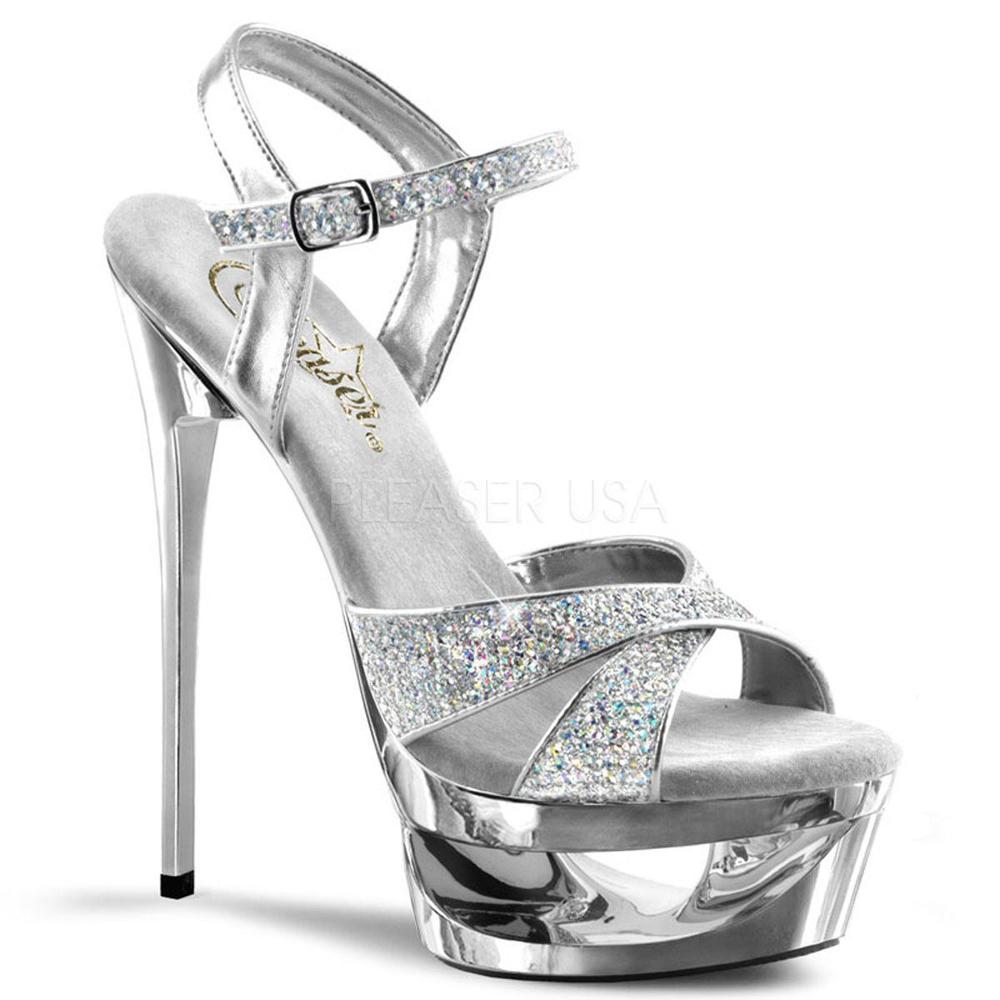 SS-ECLIPSE-619G Platform Sandal | Silver Glitter-Footwear-Pleaser Brand-Silver-5-Glitter-SEXYSHOES.COM