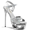SS-ECLIPSE-619G Platform Sandal  | Silver Glitter