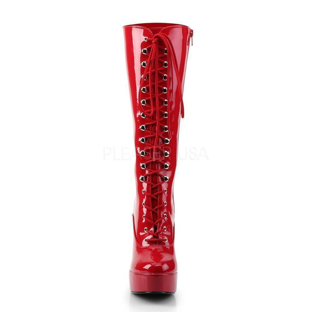 SS-ELECTRA-2020 Platform Boot | Red Patent-Footwear-Pleaser Brand-Red-16-Patent-SEXYSHOES.COM