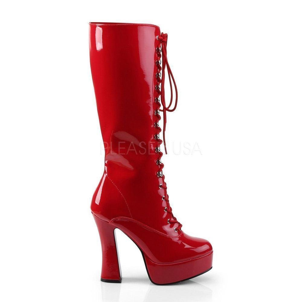SS-ELECTRA-2020 Platform Boot | Red Patent-Footwear-Pleaser Brand-Red-16-Patent-SEXYSHOES.COM