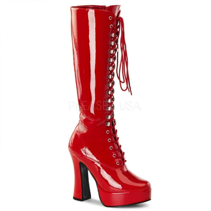 SS-ELECTRA-2020 Platform Boot | Red Patent-Footwear-Pleaser Brand-Red-16-Patent-SEXYSHOES.COM