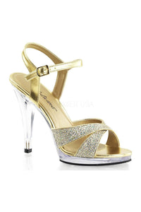Pleaser Brand SS FLAIR 419(G) Sandal in Clear Glitter from SexyShoes.com